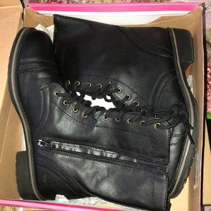 Charlotte Ruse All Black Combat Boots